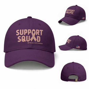 Endometrial Cancer Awareness Baseball Cap Support Squad Warrior Gift
