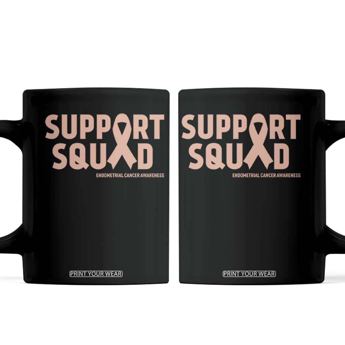 Endometrial Cancer Awareness Coffee Mug Support Squad Warrior Gift