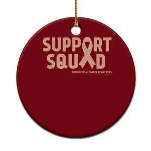 Endometrial Cancer Awareness Ceramic Ornament Support Squad Warrior Gift