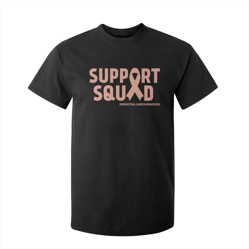 Endometrial Cancer Awareness T Shirt For Kid Support Squad Warrior Gift