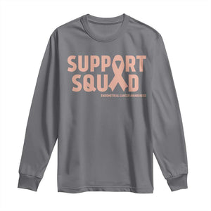Endometrial Cancer Awareness Long Sleeve Shirt Support Squad Warrior Gift