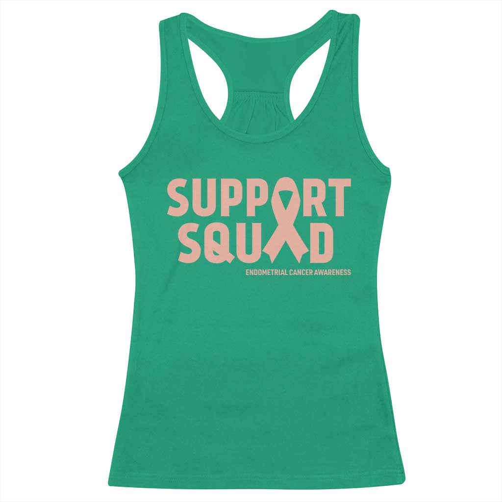 Endometrial Cancer Awareness Racerback Tank Top Support Squad Warrior Gift