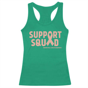 Endometrial Cancer Awareness Racerback Tank Top Support Squad Warrior Gift