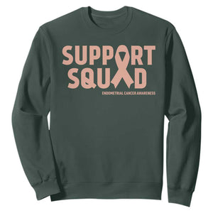 Endometrial Cancer Awareness Sweatshirt Support Squad Warrior Gift