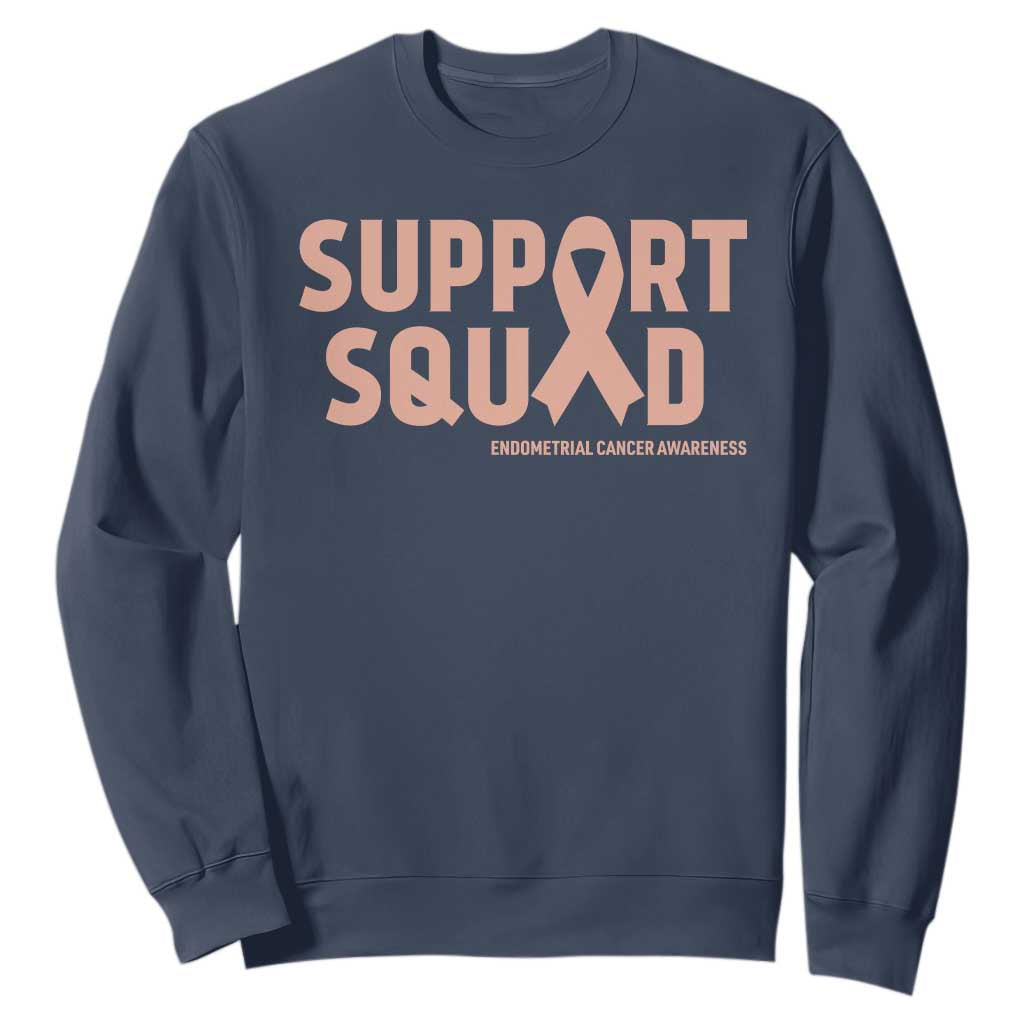 Endometrial Cancer Awareness Sweatshirt Support Squad Warrior Gift