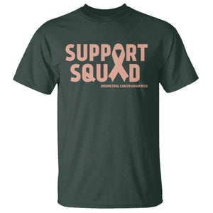 Endometrial Cancer Awareness T Shirt Support Squad Warrior Gift
