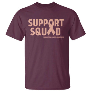 Endometrial Cancer Awareness T Shirt Support Squad Warrior Gift