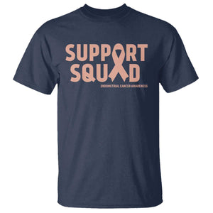 Endometrial Cancer Awareness T Shirt Support Squad Warrior Gift