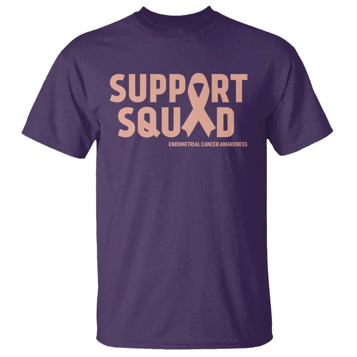 Endometrial Cancer Awareness T Shirt Support Squad Warrior Gift
