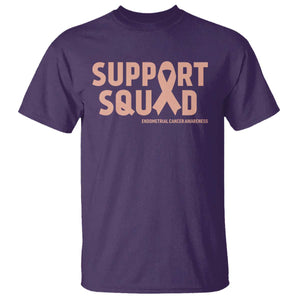 Endometrial Cancer Awareness T Shirt Support Squad Warrior Gift