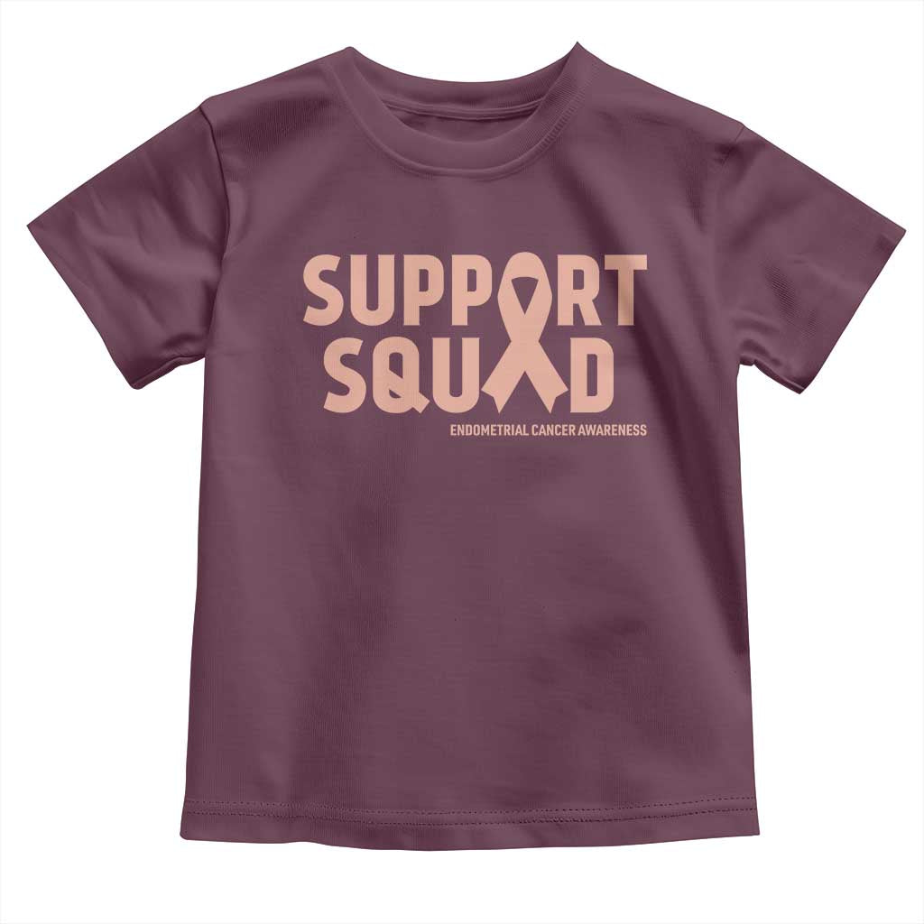 Endometrial Cancer Awareness Toddler T Shirt Support Squad Warrior Gift