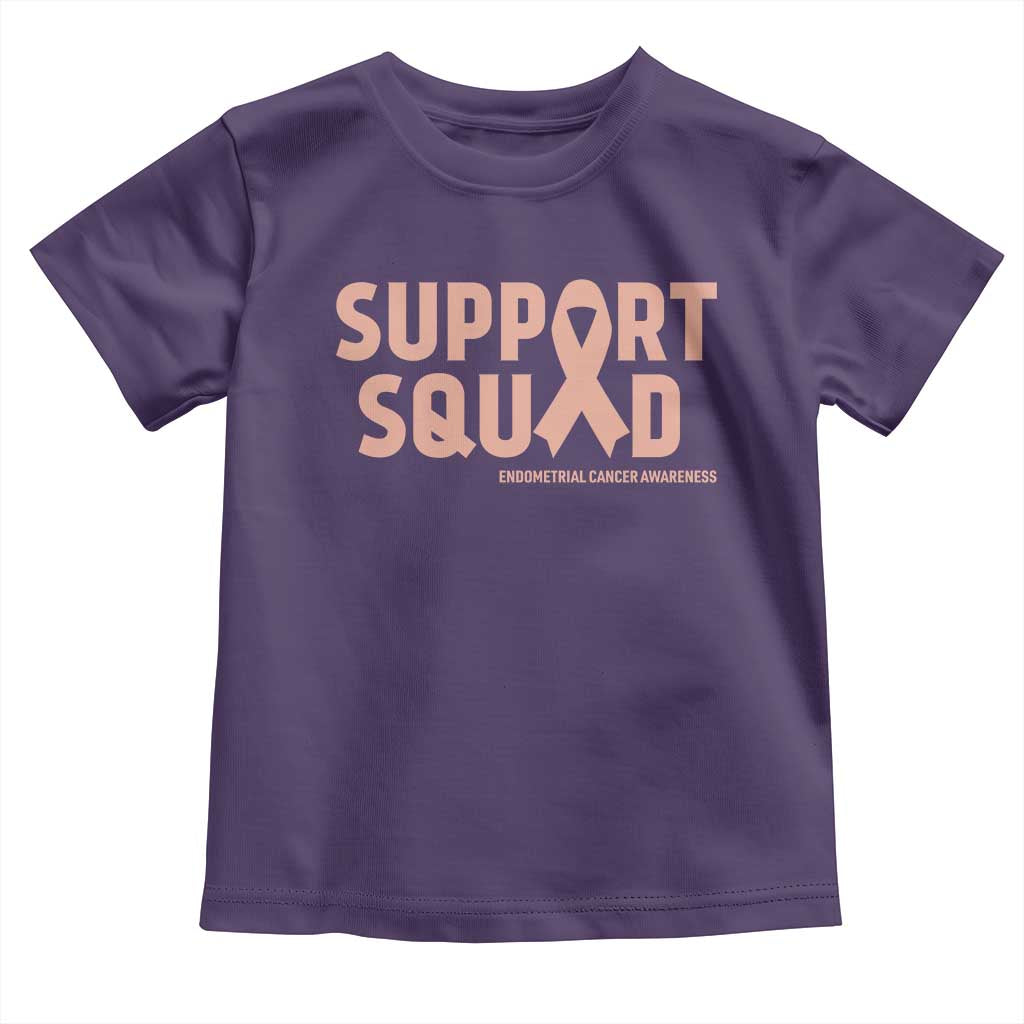 Endometrial Cancer Awareness Toddler T Shirt Support Squad Warrior Gift