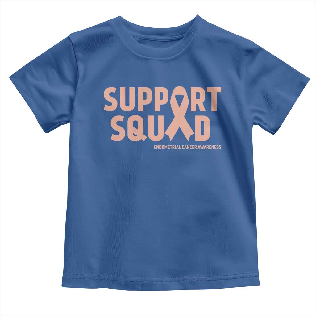 Endometrial Cancer Awareness Toddler T Shirt Support Squad Warrior Gift