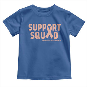 Endometrial Cancer Awareness Toddler T Shirt Support Squad Warrior Gift