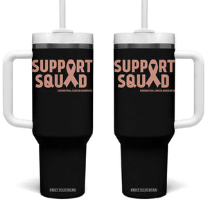 Endometrial Cancer Awareness Tumbler With Handle Support Squad Warrior Gift
