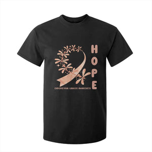 Peach Dragonfly Endometrial Cancer T Shirt For Kid Hope And Strength