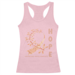 Peach Dragonfly Endometrial Cancer Racerback Tank Top Hope And Strength