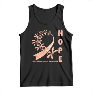 Peach Dragonfly Endometrial Cancer Tank Top Hope And Strength