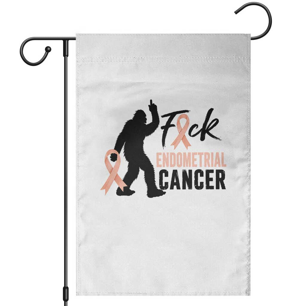 Funny Bigfoot Fuck Endometrial Cancer Awareness Gift Garden Flag