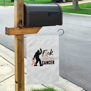 Funny Bigfoot Fuck Endometrial Cancer Awareness Gift Garden Flag