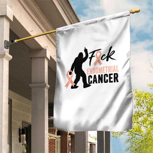 Funny Bigfoot Fuck Endometrial Cancer Awareness Gift Garden Flag
