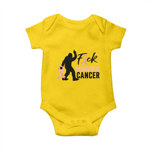 Funny Bigfoot Fuck Endometrial Cancer Awareness Gift Baby Onesie