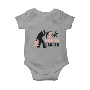 Funny Bigfoot Fuck Endometrial Cancer Awareness Gift Baby Onesie