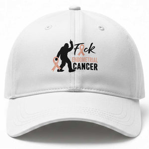 Funny Bigfoot Fuck Endometrial Cancer Awareness Gift Baseball Cap