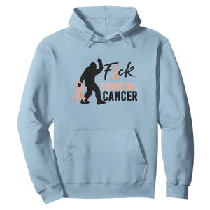 Funny Bigfoot Fuck Endometrial Cancer Awareness Gift Hoodie