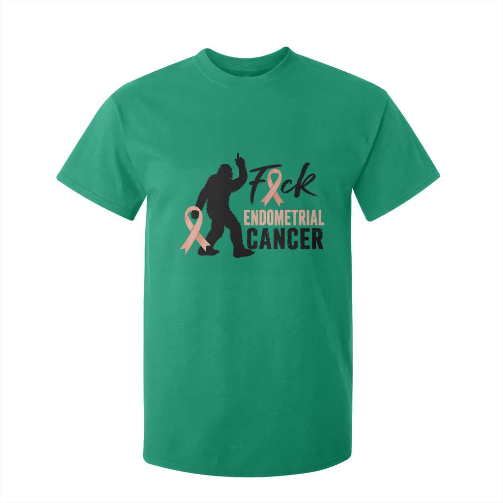 Funny Bigfoot Fuck Endometrial Cancer Awareness Gift T Shirt For Kid