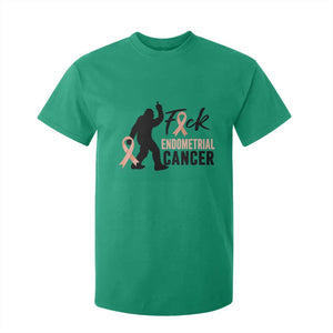 Funny Bigfoot Fuck Endometrial Cancer Awareness Gift T Shirt For Kid