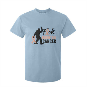Funny Bigfoot Fuck Endometrial Cancer Awareness Gift T Shirt For Kid