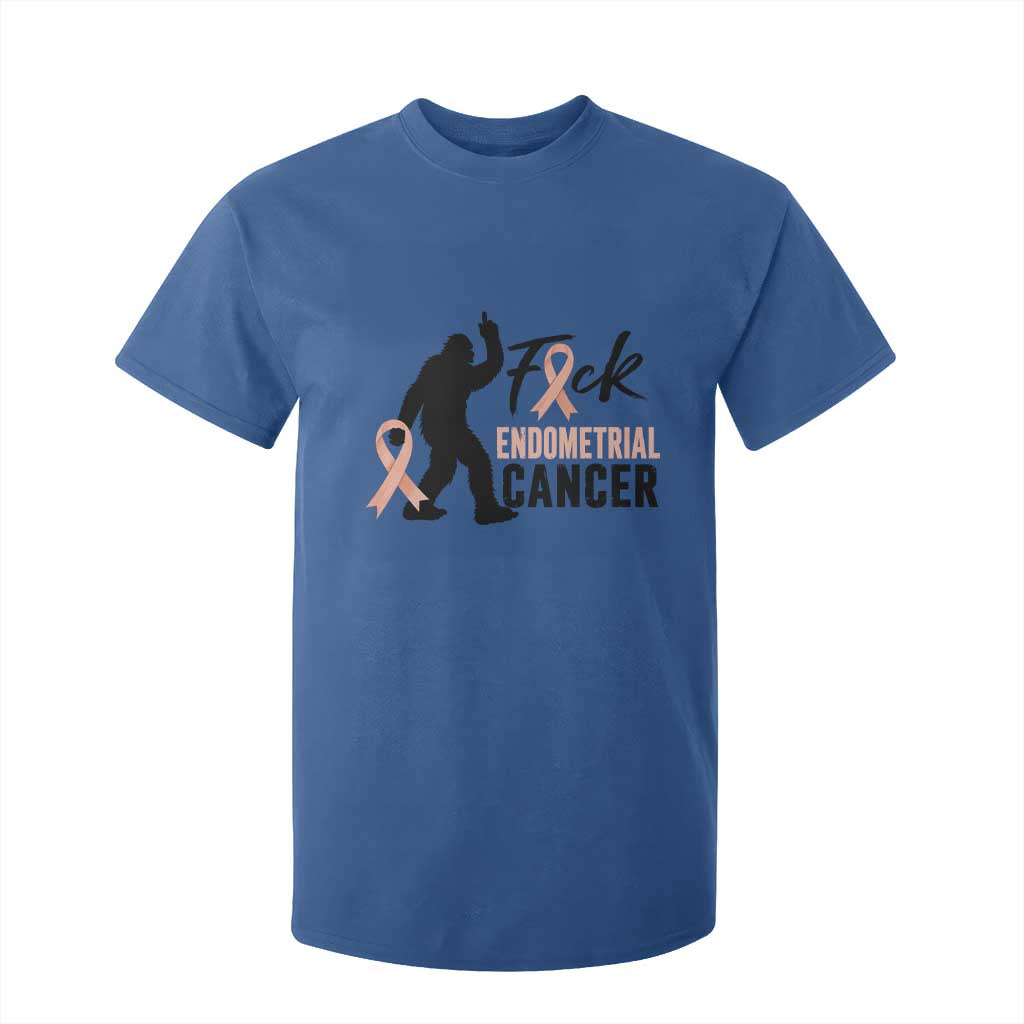 Funny Bigfoot Fuck Endometrial Cancer Awareness Gift T Shirt For Kid
