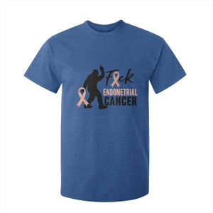 Funny Bigfoot Fuck Endometrial Cancer Awareness Gift T Shirt For Kid