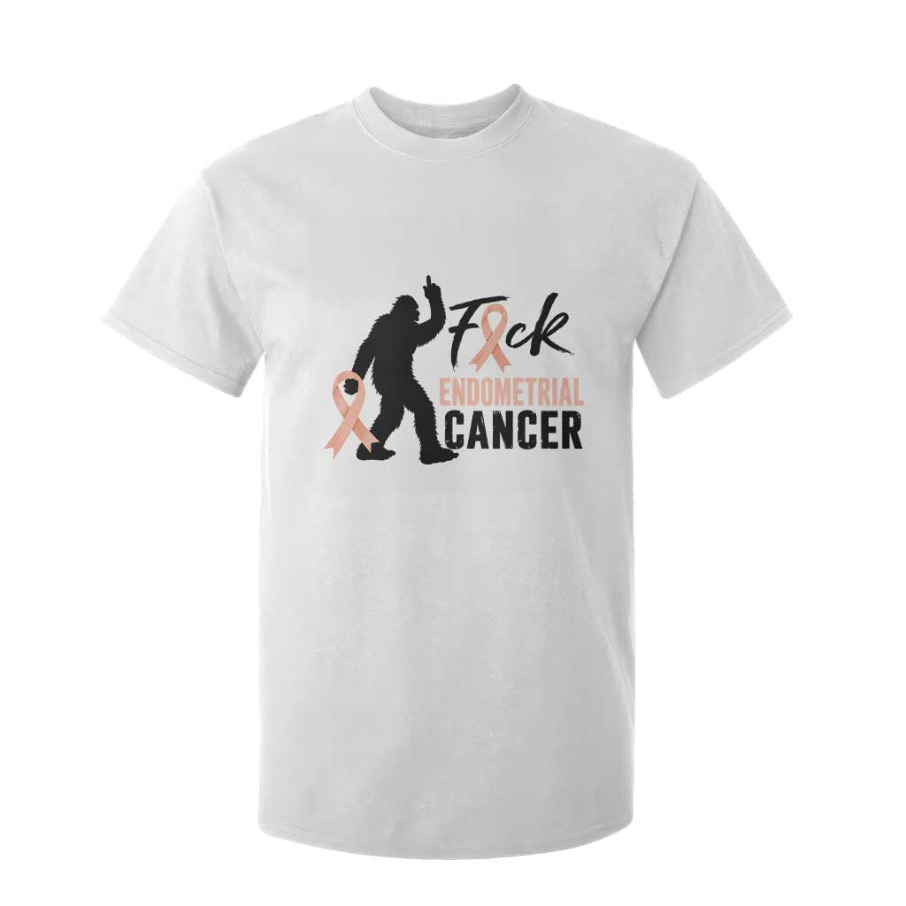 Funny Bigfoot Fuck Endometrial Cancer Awareness Gift T Shirt For Kid