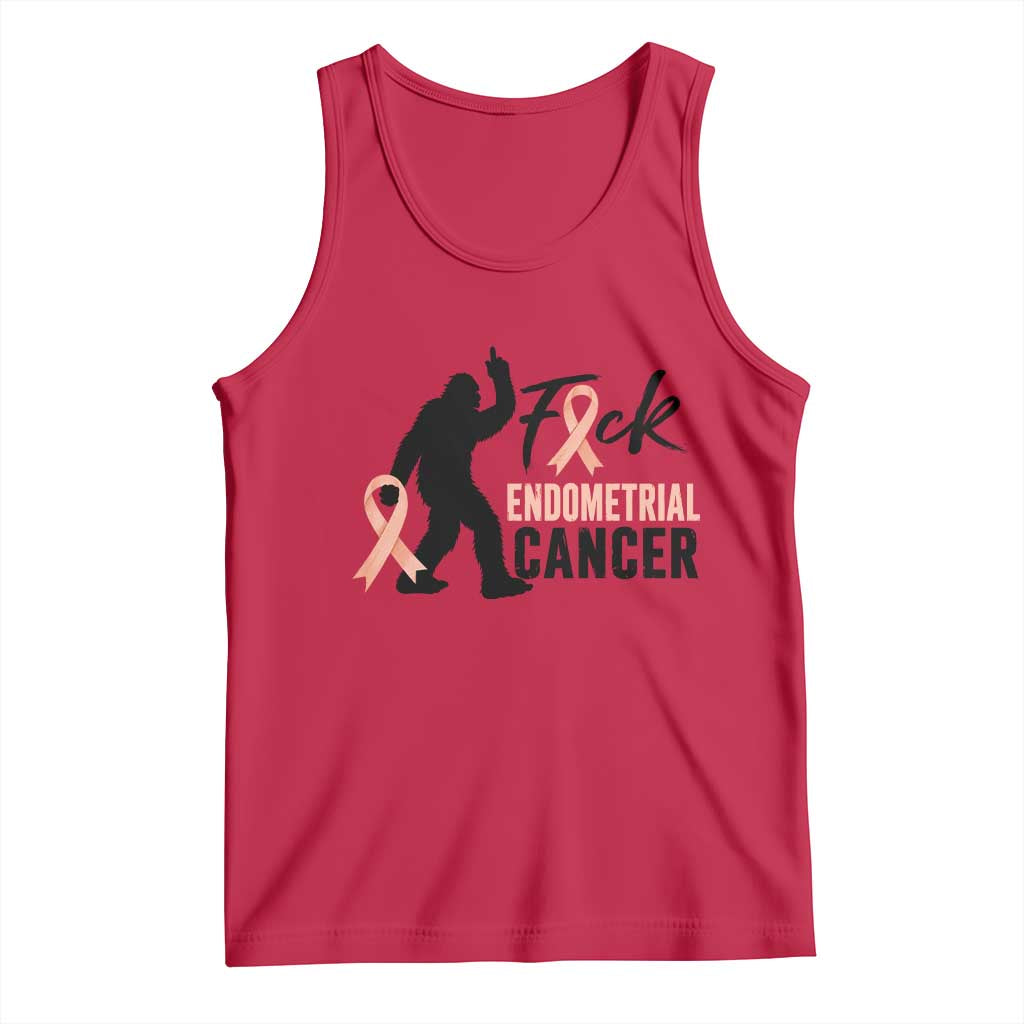 Funny Bigfoot Fuck Endometrial Cancer Awareness Gift Tank Top