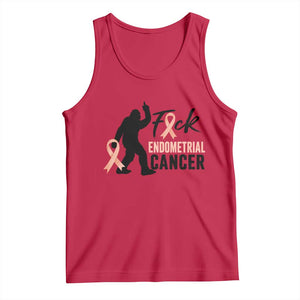 Funny Bigfoot Fuck Endometrial Cancer Awareness Gift Tank Top