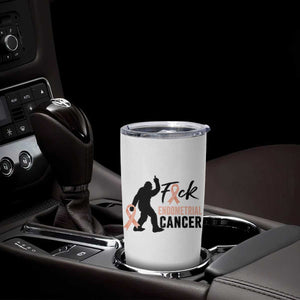 Funny Bigfoot Fuck Endometrial Cancer Awareness Gift Tumbler Cup