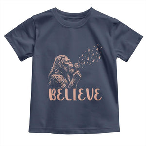 Funny Bigfoot Blowing Dandelion Flower Graphic Toddler T Shirt Believe Endometrial Cancer Awareness