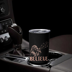 Funny Bigfoot Blowing Dandelion Flower Graphic Tumbler Cup Believe Endometrial Cancer Awareness