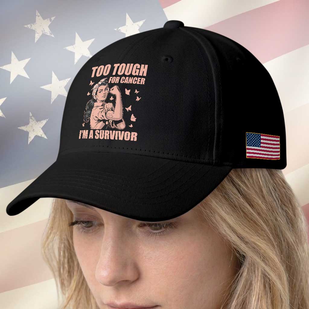 Endometrial Cancer Warrior Baseball Cap Too Tough For Cancer Im A Survivor