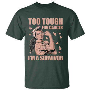 Endometrial Cancer Warrior T Shirt Too Tough For Cancer Im A Survivor