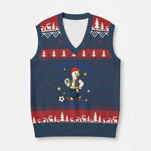 Hajmo Bosno I Came To Yell V-Neck Knit Sweater Vest Funny Bosnia Goose Game Day Gift