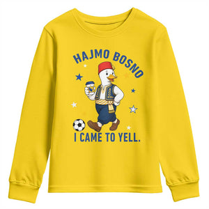 Hajmo Bosno I Came To Yell Youth Sweatshirt Funny Bosnia Goose Game Day Gift