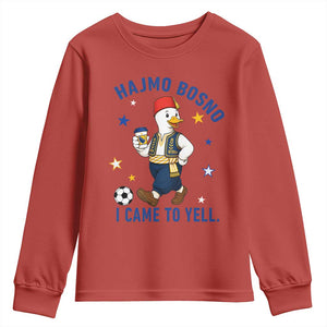Hajmo Bosno I Came To Yell Youth Sweatshirt Funny Bosnia Goose Game Day Gift
