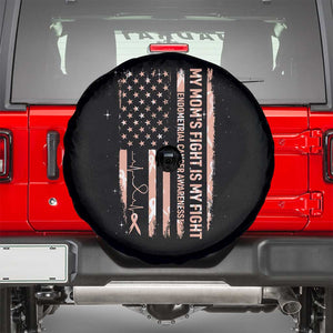 American Flag Endometrial Cancer Support Spare Tire Cover My Moms Fight My Fight