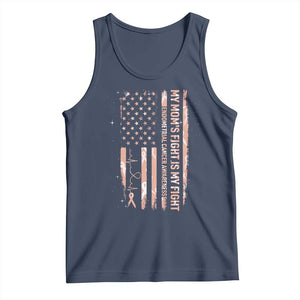 American Flag Endometrial Cancer Support Tank Top My Moms Fight My Fight