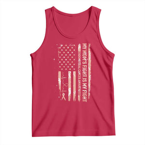 American Flag Endometrial Cancer Support Tank Top My Moms Fight My Fight