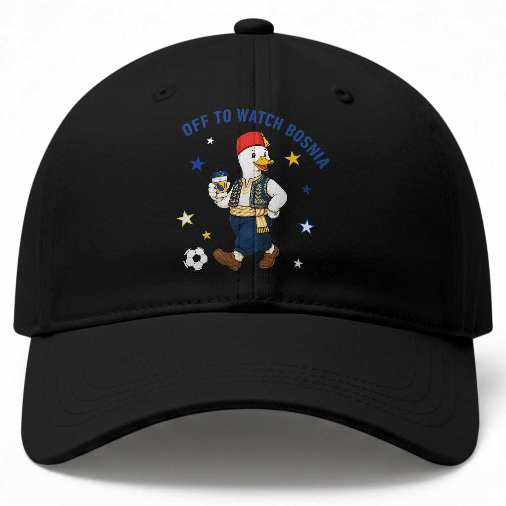 Off To Watch Bosnia Baseball Cap Funny Goose Fudbal Fan Gift