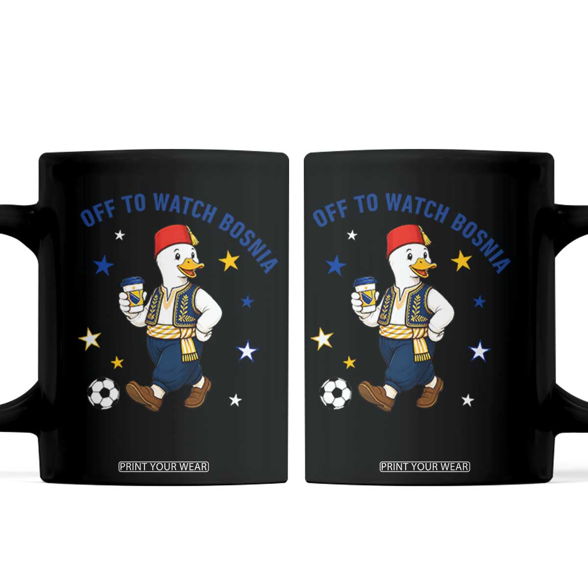 Off To Watch Bosnia Coffee Mug Funny Goose Fudbal Fan Gift
